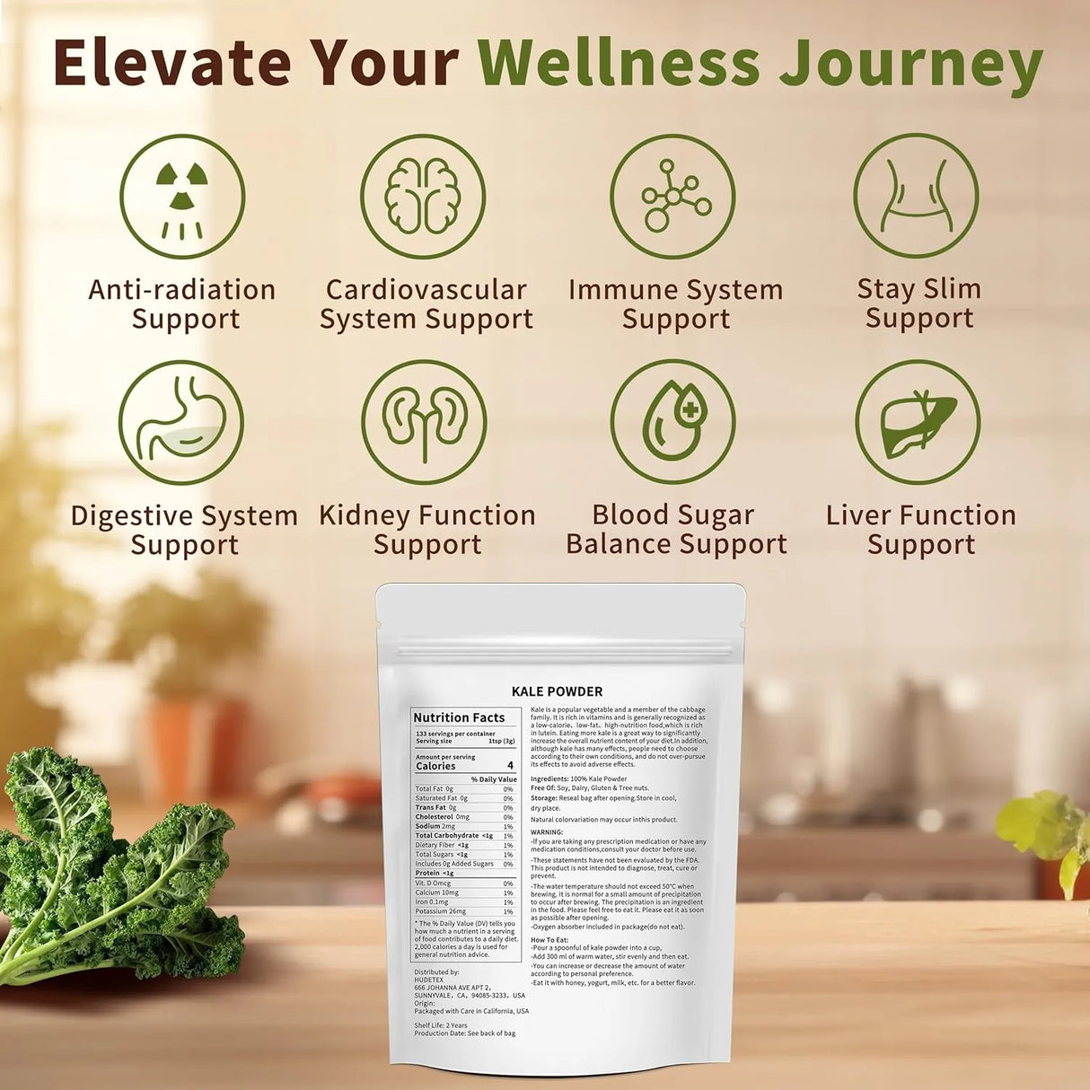 HUDETEX - Hudetex Kale Powder Organic 400Gr. - The Red Vitamin MX - Suplementos Alimenticios - {{ shop.shopifyCountryName }}