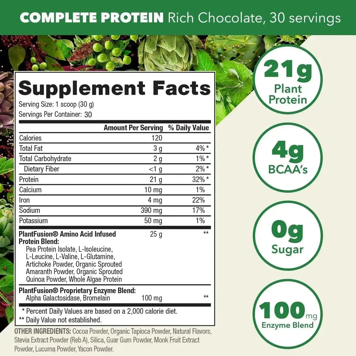 PLANTFUSION - PlantFusion Complete Vegan Protein Powder Chocolate 900Gr. - The Red Vitamin MX - Suplementos Alimenticios - {{ shop.shopifyCountryName }}