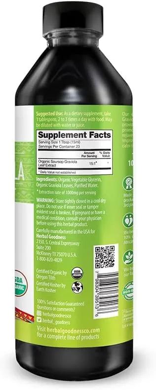 HERBAL GOODNESS - Herbal Goodness Soursop Graviola Leaf Extract 15X Strength 354Ml. - The Red Vitamin MX - Suplementos Alimenticios - {{ shop.shopifyCountryName }}