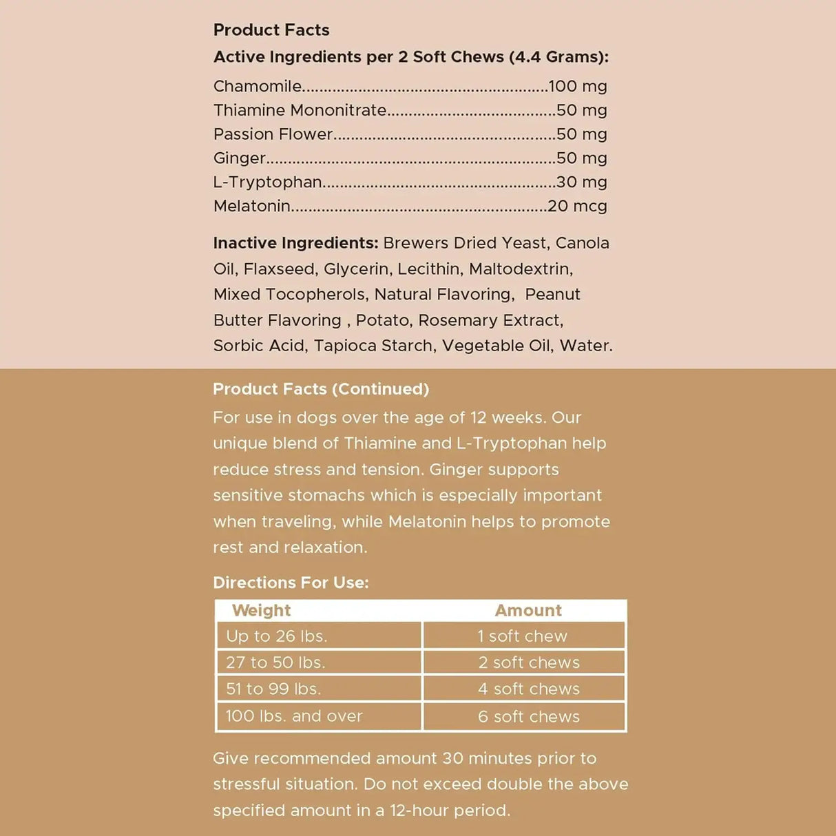 CHEW + HEAL - Chew + Heal Labs Calming Chews for Dogs Peanut Butter 60 Masticables 2 Pack - The Red Vitamin MX - Relajantes Para Perros - {{ shop.shopifyCountryName }}