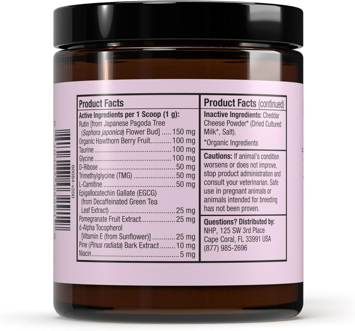 Bark & Whiskers Heart Health for Dogs & Cats 90 Servicios 90Gr.