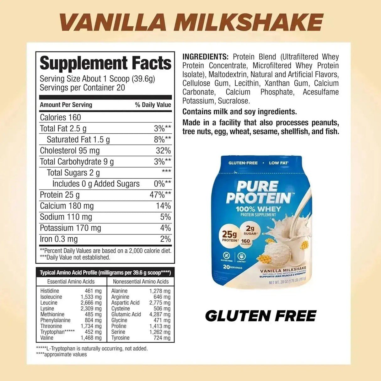 PURE PROTEIN - Pure Protein Powder Whey High Protein Vanilla Cream 453Gr. 2 Pack - The Red Vitamin MX - Suplementos Alimenticios - {{ shop.shopifyCountryName }}