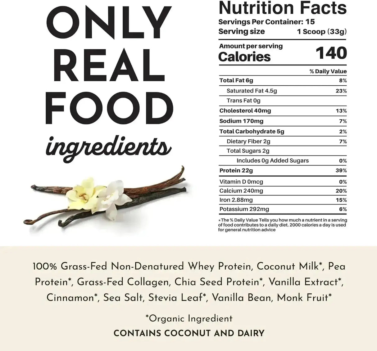 JUST INGREDIENTS - Just Ingredients Protein Powder Vanilla 15 Servicios - The Red Vitamin MX - Suplementos Alimenticios - {{ shop.shopifyCountryName }}