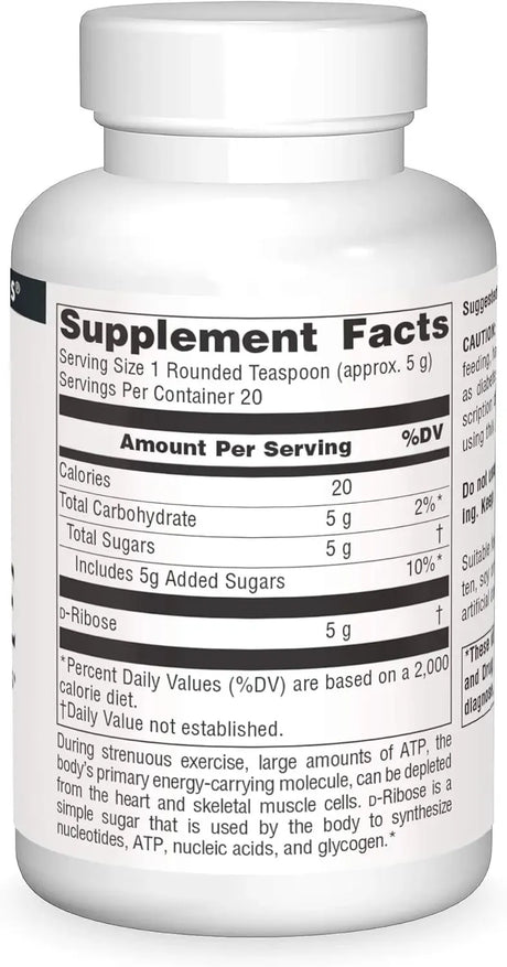 SOURCE NATURALS - Source Naturals D-Ribose Powder 100Gr. - The Red Vitamin MX - Suplementos Alimenticios - {{ shop.shopifyCountryName }}