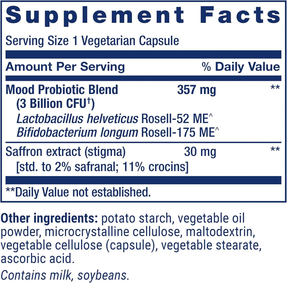 LIFE EXTENSION - Life Extension Mood Improve Probiotic & Saffron Blend 30 Capsulas - The Red Vitamin MX - Suplementos Alimenticios - {{ shop.shopifyCountryName }}
