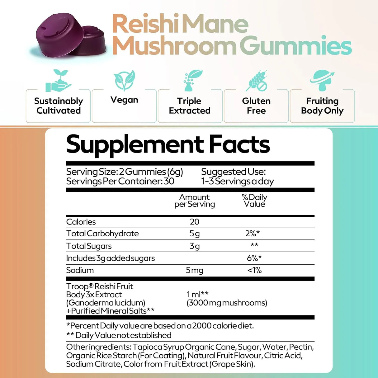 TROOP - Troop Reishi Mushroom Gummies 60 Gomitas - The Red Vitamin MX - Suplementos Alimenticios - {{ shop.shopifyCountryName }}