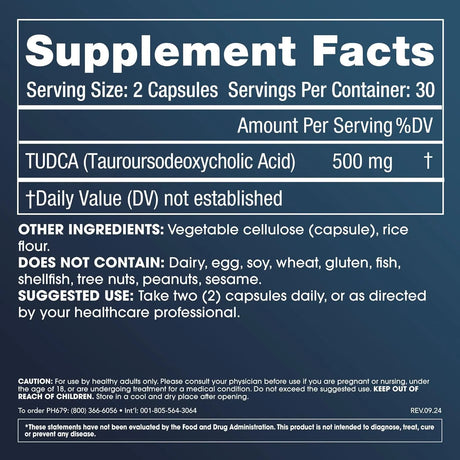 PRO HEALTH LONGEVITY - ProHealth Pure TUDCA 500Mg. 60 Capsulas - The Red Vitamin MX - Suplementos Alimenticios - {{ shop.shopifyCountryName }}