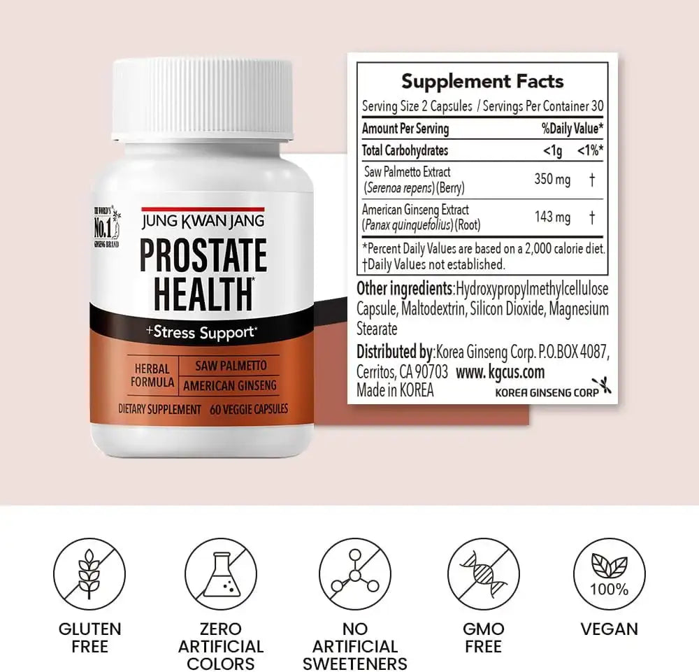 JUNGKWANJANG - JungKwanJang Prostate Health with Saw Palmetto and American Ginseng 60 Capsulas - The Red Vitamin MX - Suplementos Alimenticios - {{ shop.shopifyCountryName }}