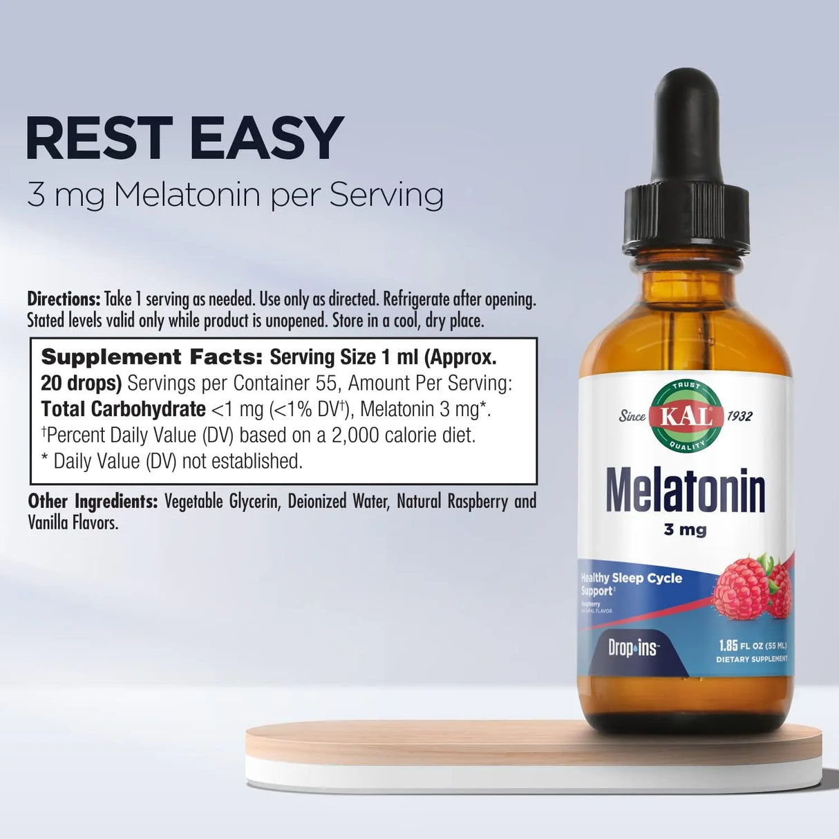 KAL - KAL Melatonin Drops 3Mg. 55Ml. - The Red Vitamin MX - Suplementos Alimenticios - {{ shop.shopifyCountryName }}
