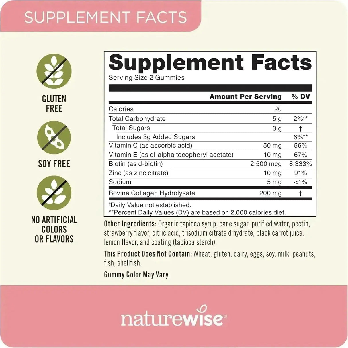 NATUREWISE - NatureWise Collagen Gummies Strawberry Lemon Flavor 60 Gomitas - The Red Vitamin MX - Suplementos Alimenticios - {{ shop.shopifyCountryName }}