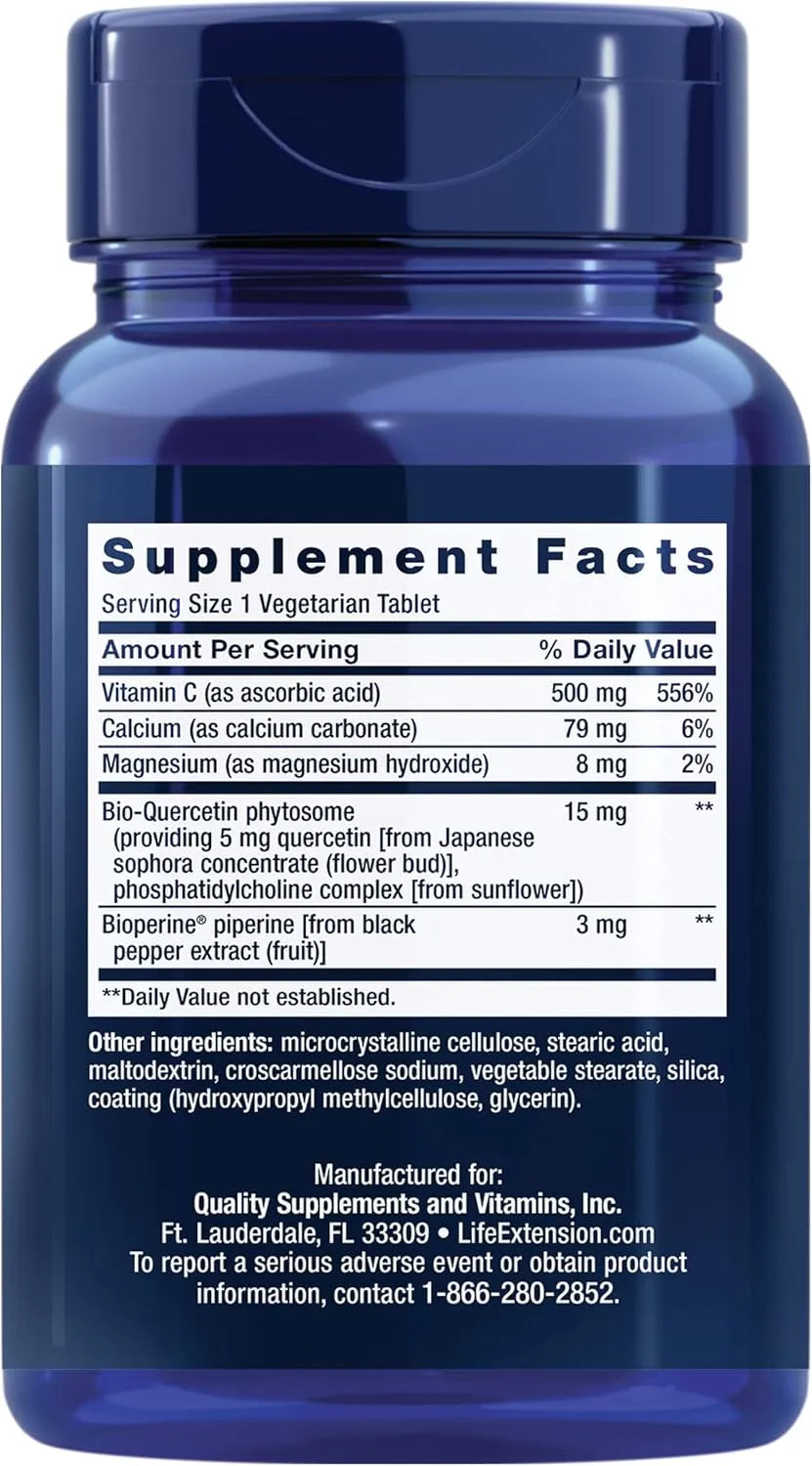 LIFE EXTENSION - Life Extension Fast-C and Bio-Quercetin 60 Tabletas - The Red Vitamin MX - Suplementos Alimenticios - {{ shop.shopifyCountryName }}