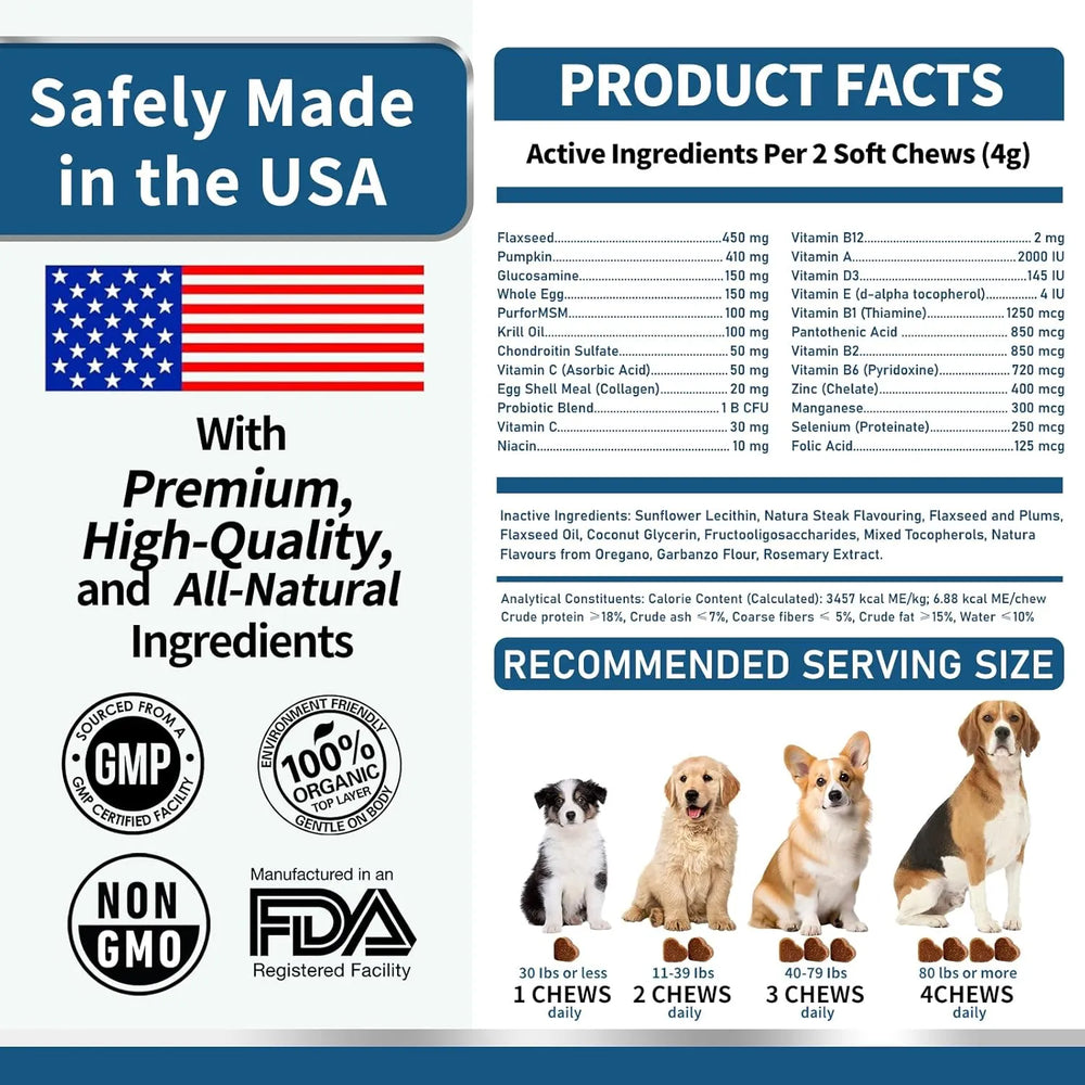 WONTECHMI - WONTECHMI Dog Multivitamin 180 Masticables - The Red Vitamin MX - Multivitamínicos Para Perros - {{ shop.shopifyCountryName }}