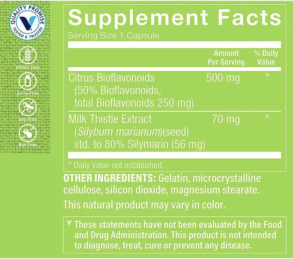 THE VITAMIN SHOPPE - The Vitamin Shoppe Milk Thistle Extract 70Mg. 100 Capsulas - The Red Vitamin MX - Suplementos Alimenticios - {{ shop.shopifyCountryName }}