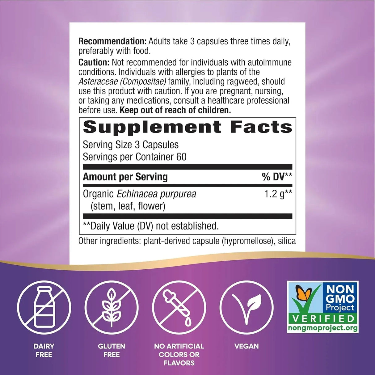 NATURE'S WAY - Nature's Way Echinacea Purpurea Herb 1200Mg. 180 Capsulas - The Red Vitamin MX - Suplementos Alimenticios - {{ shop.shopifyCountryName }}