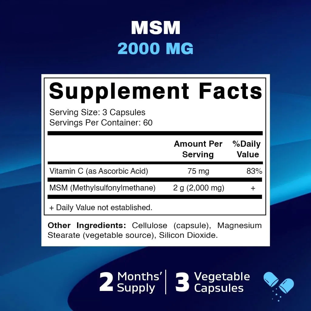 VITAMATIC - Vitamatic MSM 2000Mg. 180 Capsulas - The Red Vitamin MX - Suplementos Alimenticios - {{ shop.shopifyCountryName }}