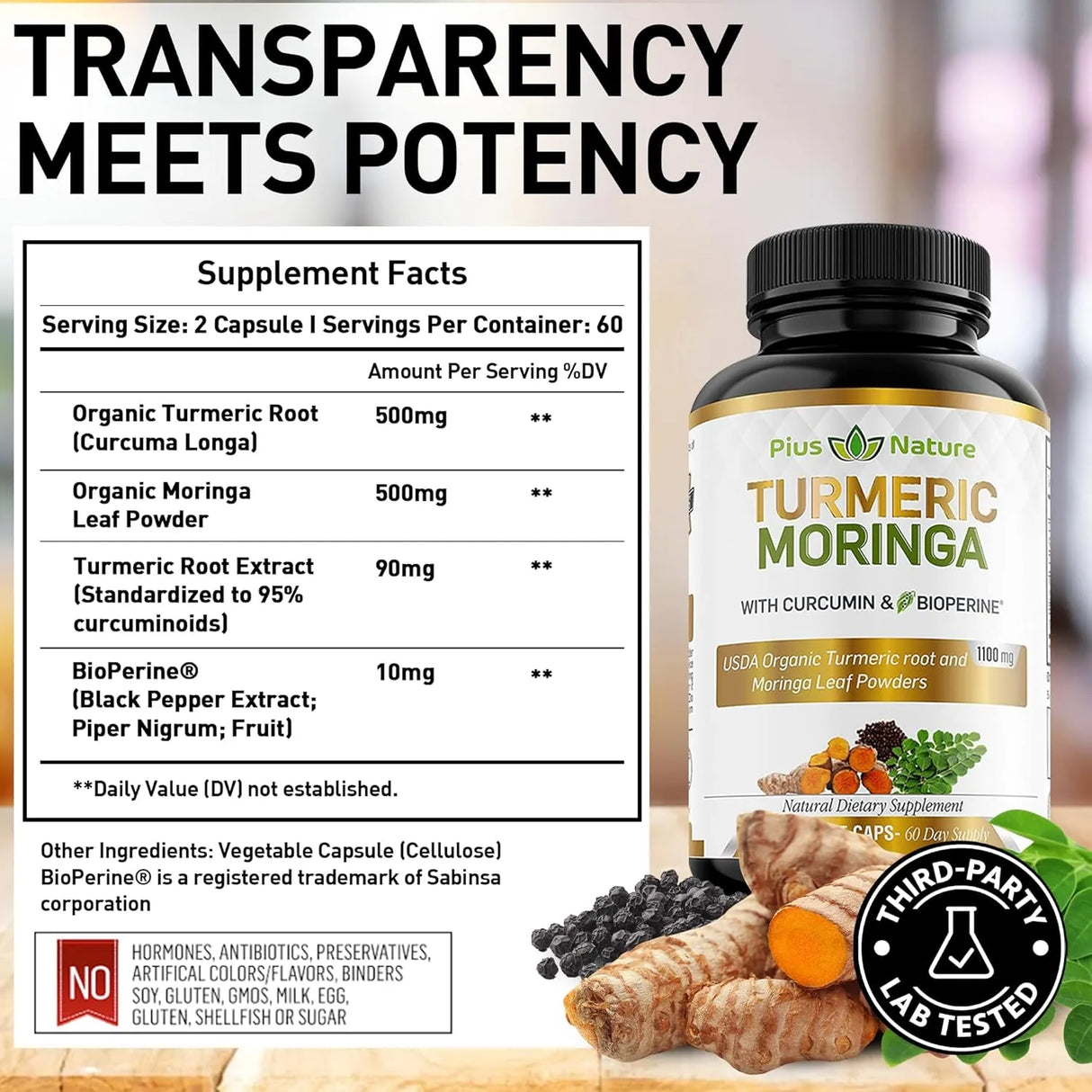 PIUS NATURE - PIUS NATURE Turmeric Moringa 120 Capsulas - The Red Vitamin MX - Suplementos Alimenticios - {{ shop.shopifyCountryName }}