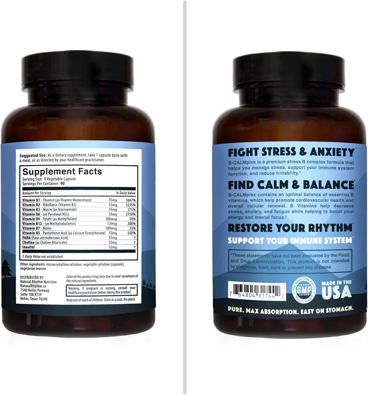 NATURAL RHYTHM - Natural Rhythm B-CALMplex 90 Capsulas - The Red Vitamin MX - Suplementos Alimenticios - {{ shop.shopifyCountryName }}