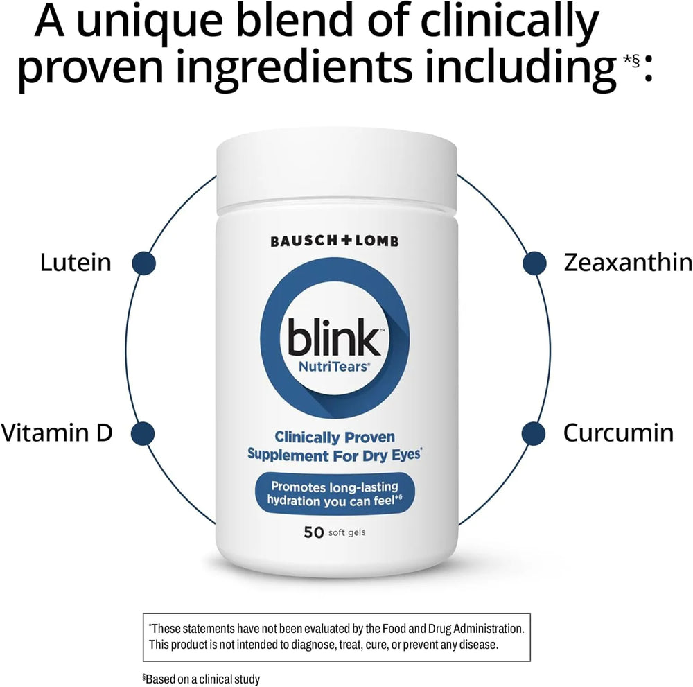 BAUSCH+LOMB - Bausch+Lomb Blink NutriTears Eye Care 50 Capsulas Blandas - The Red Vitamin MX - Suplementos Alimenticios - {{ shop.shopifyCountryName }}