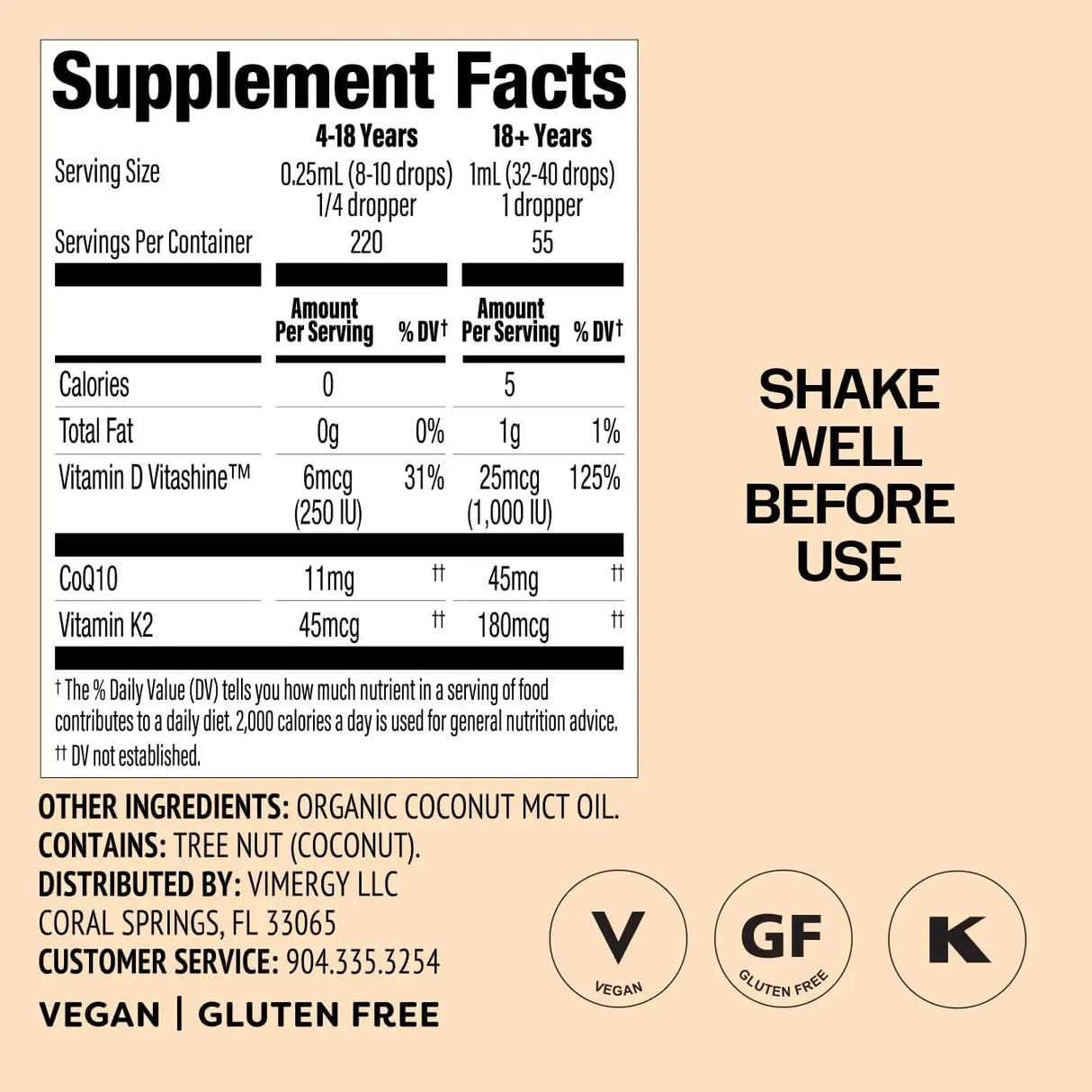 VIMERGY - Vimergy Brain Body Recharge Liquid Coq10 with Vitamin D3 & K2 55Ml. - The Red Vitamin MX - Suplementos Alimenticios - {{ shop.shopifyCountryName }}