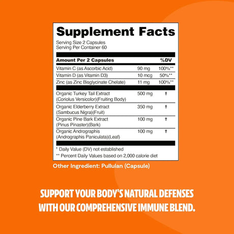 FRESHCAP - FreshCap 7-in-1 Immune Support Turkey Tail Mushroom and Elderberry 120 Capsulas - The Red Vitamin MX - Suplementos Alimenticios - {{ shop.shopifyCountryName }}