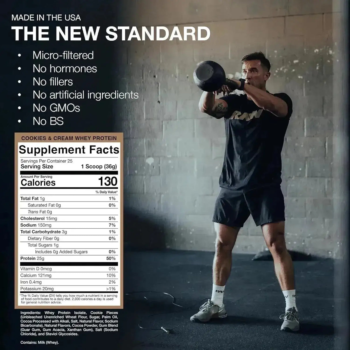 RAW - RAW Whey Isolate Protein Powder Cookies N Cream 25 Servicios 963Gr. - The Red Vitamin MX - Suplementos Alimenticios - {{ shop.shopifyCountryName }}