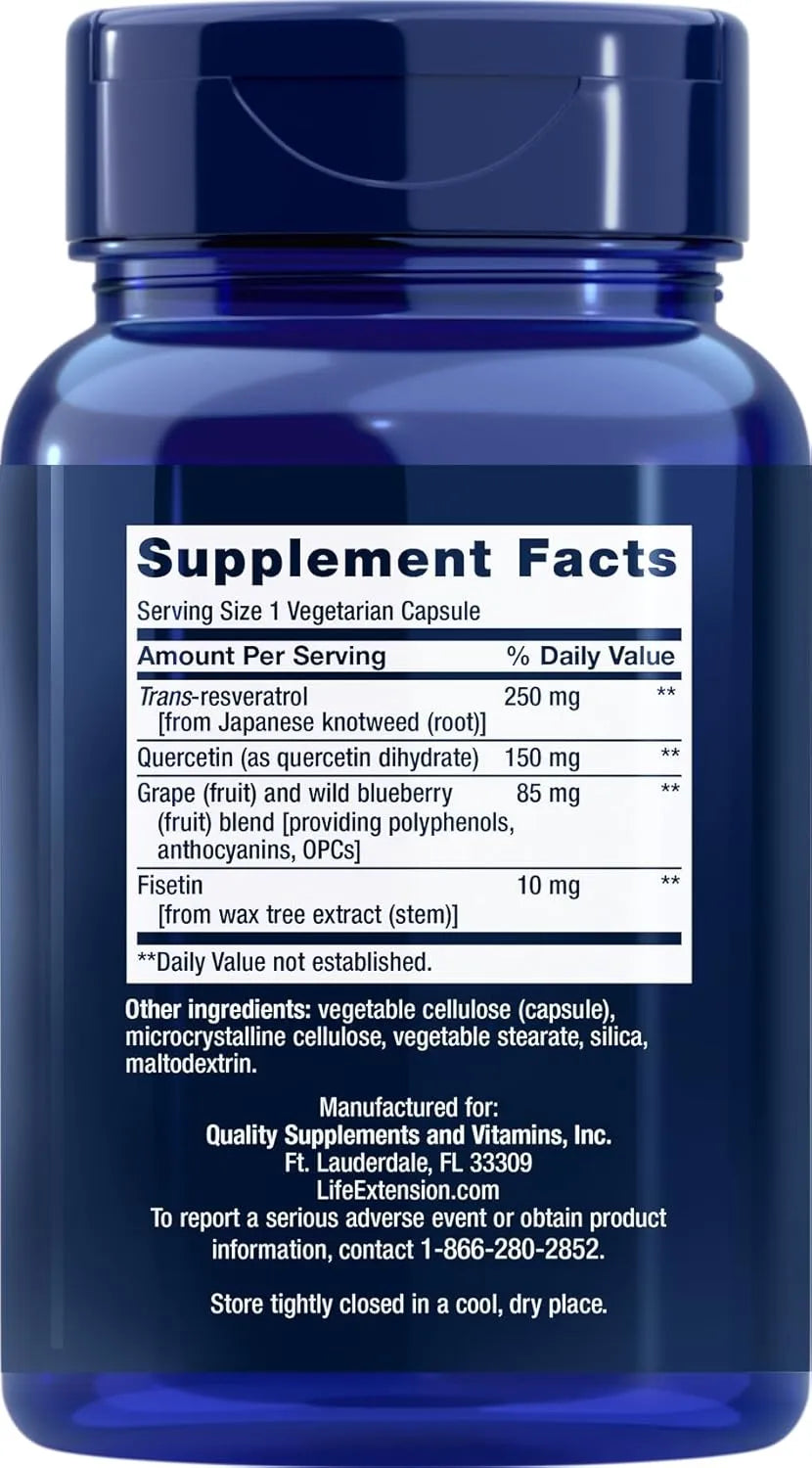 LIFE EXTENSION - Life Extension Optimized Resveratrol 90 Capsulas - The Red Vitamin MX - Suplementos Alimenticios - {{ shop.shopifyCountryName }}