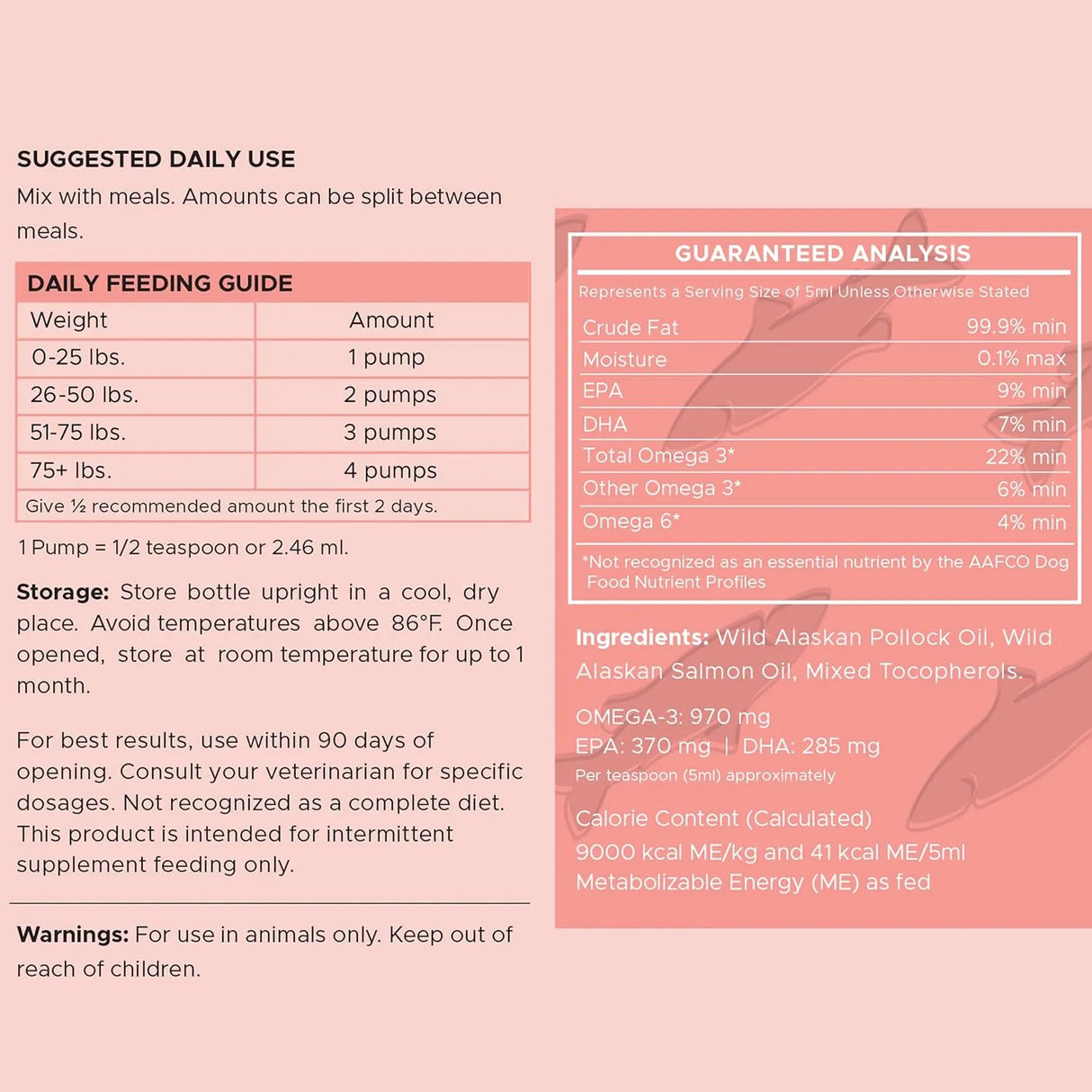 CHEW + HEAL - Chew + Heal Labs Wild Alaskan Salmon Fish Oil for Dogs 16 Fl.Oz. - The Red Vitamin MX - Aceite De Pescado Para Perros - {{ shop.shopifyCountryName }}