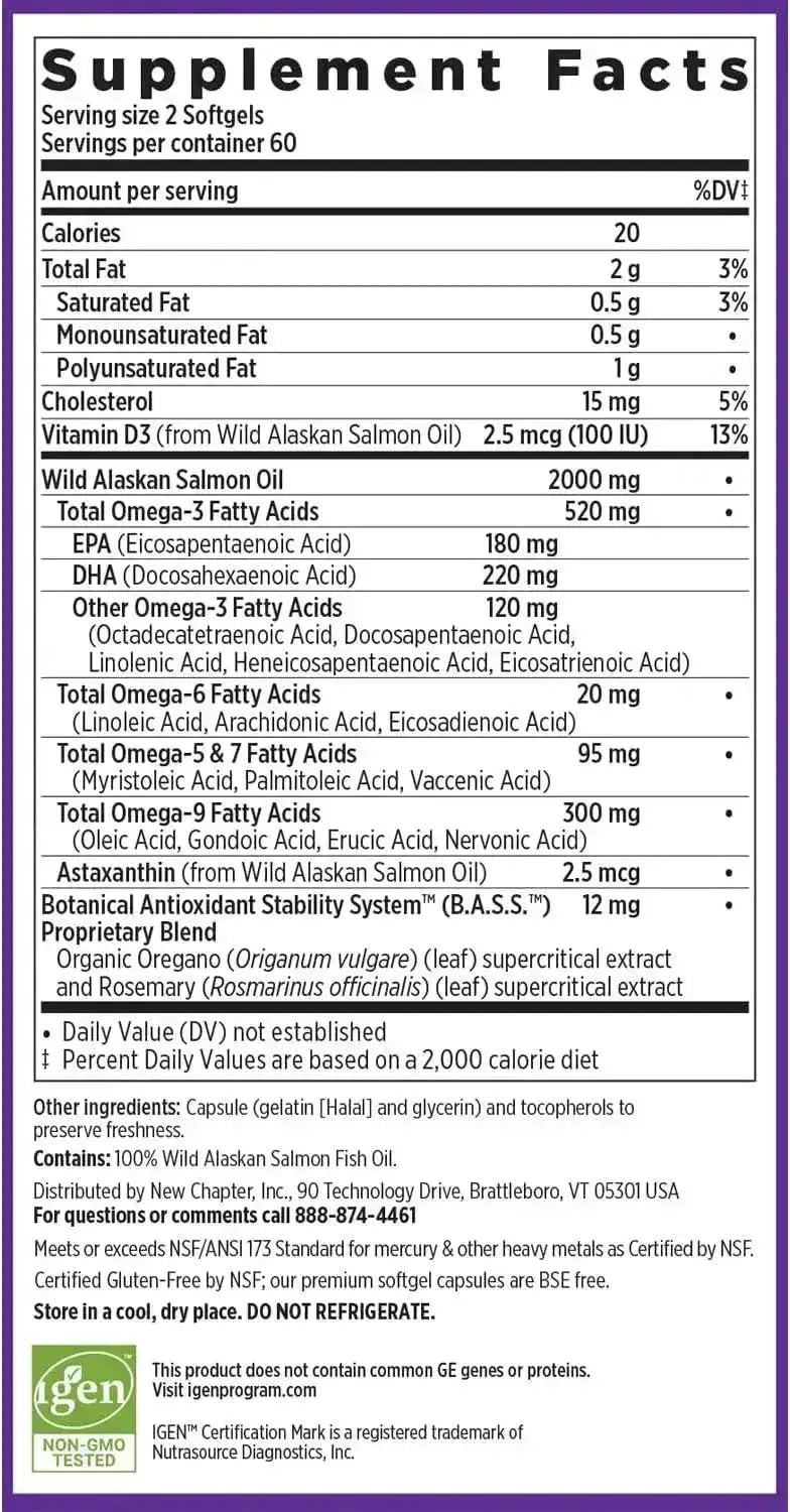 NEW CHAPTER - New Chapter Wholemega Fish Oil 1000Mg. 120 Capsulas Blandas - The Red Vitamin MX - Suplementos Alimenticios - {{ shop.shopifyCountryName }}