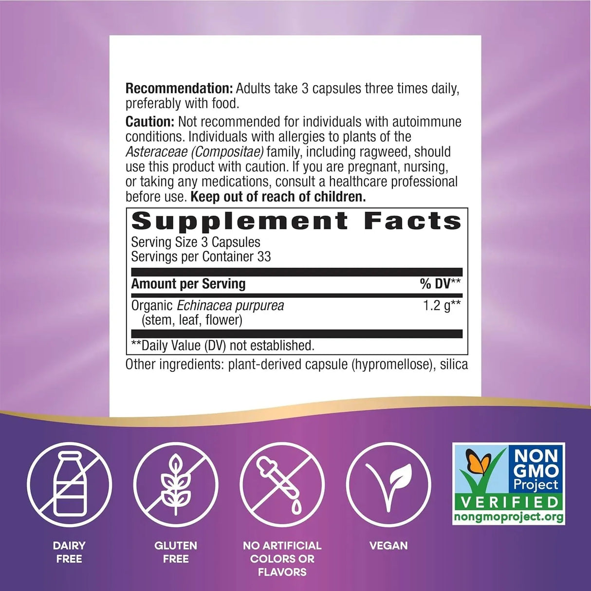 NATURE'S WAY - Nature's Way Echinacea Purpurea Herb 1200Mg. 100 Capsulas - The Red Vitamin MX - Suplementos Alimenticios - {{ shop.shopifyCountryName }}