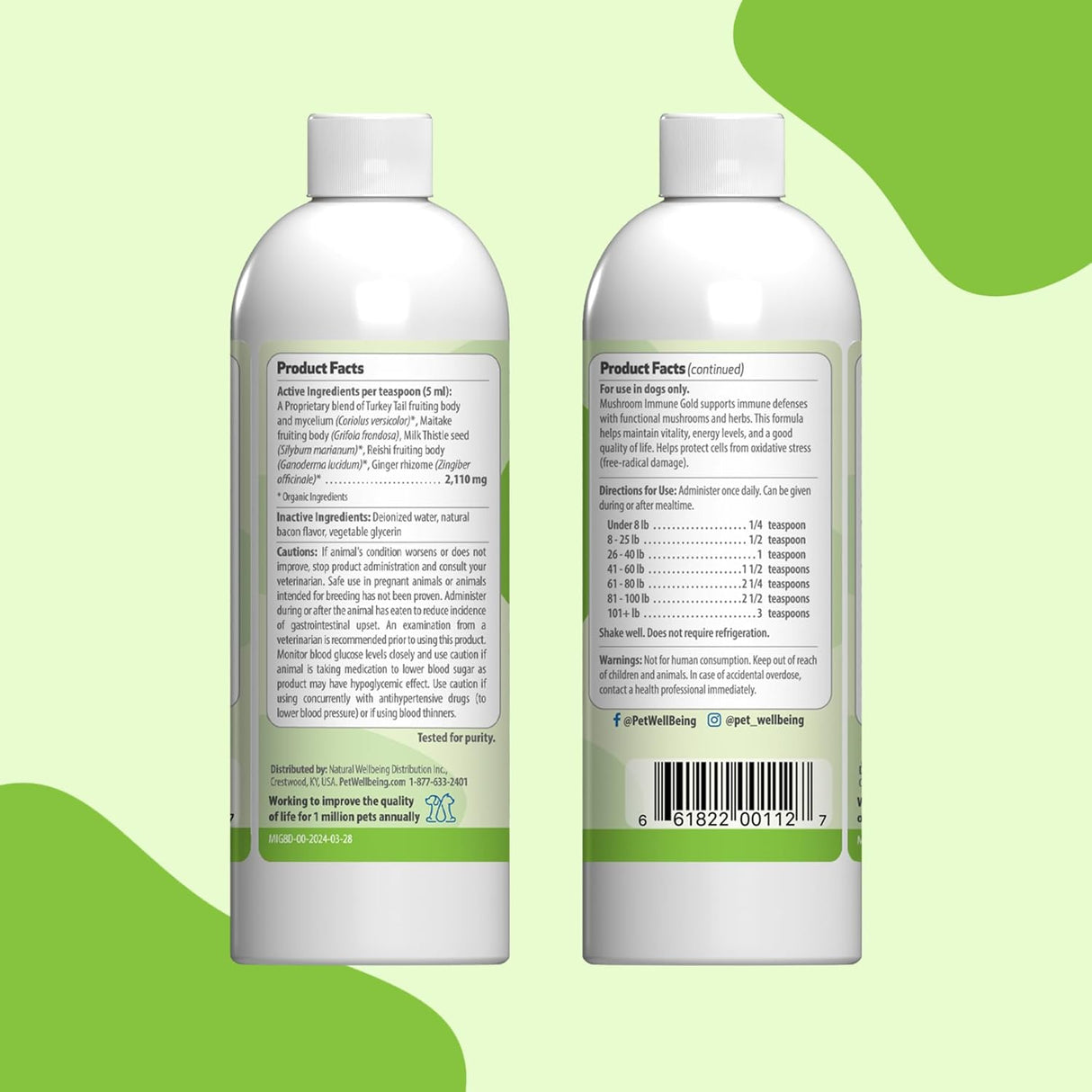 PET WELLBEING - Pet Wellbeing Mushroom Immune Gold for Dogs 236Ml. - The Red Vitamin MX - Suplementos Herbales Para Perros - {{ shop.shopifyCountryName }}