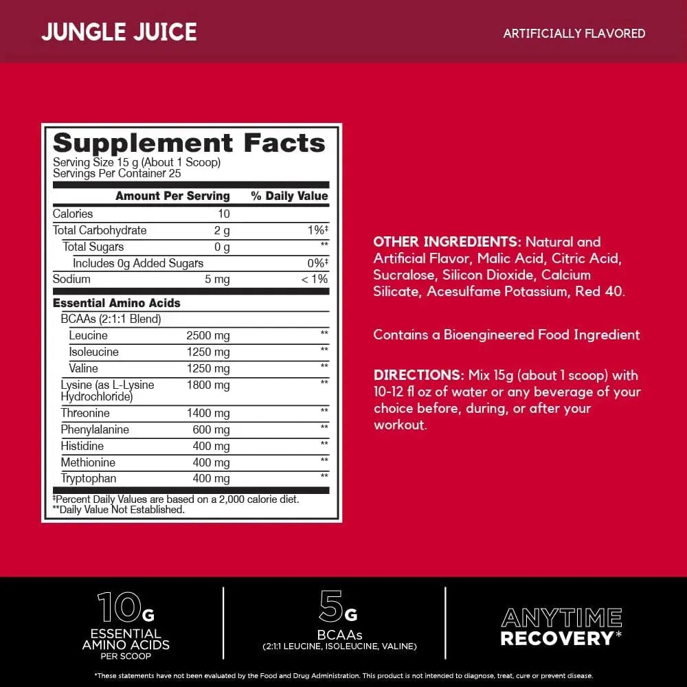 BSN - BSN Amino X EAAs 25 Servicios Jungle Juice 375Gr. - The Red Vitamin MX - Suplementos Alimenticios - {{ shop.shopifyCountryName }}