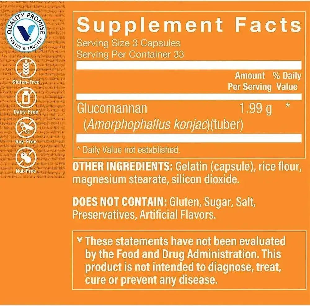 THE VITAMIN SHOPPE - The Vitamin Shoppe Glucomannan 100 Capsulas - The Red Vitamin MX - Suplementos Alimenticios - {{ shop.shopifyCountryName }}