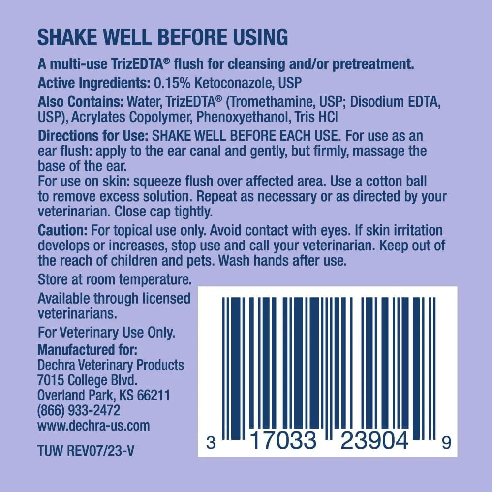 DECHRA - Dechra TrizULTRA+Keto Flush 12 Fl.Oz. - The Red Vitamin MX - Cuidado Del Oído De Perros - {{ shop.shopifyCountryName }}