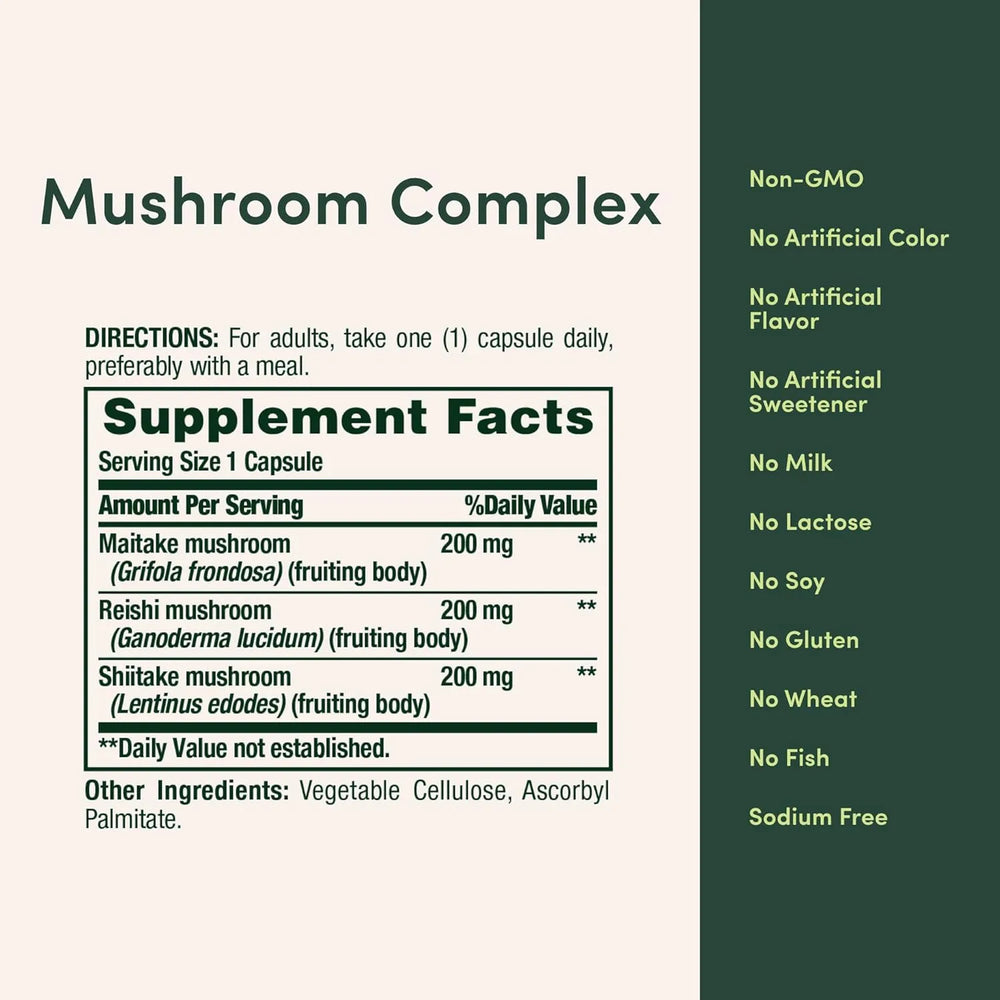 NATURE'S BOUNTY - Nature's Bounty Mushroom Complex 60 Capsulas - The Red Vitamin MX - Suplementos Alimenticios - {{ shop.shopifyCountryName }}