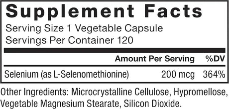 FORCE FACTOR - Force Factor Selenium 200mcg 120 Capsulas - The Red Vitamin MX - Suplementos Alimenticios - {{ shop.shopifyCountryName }}