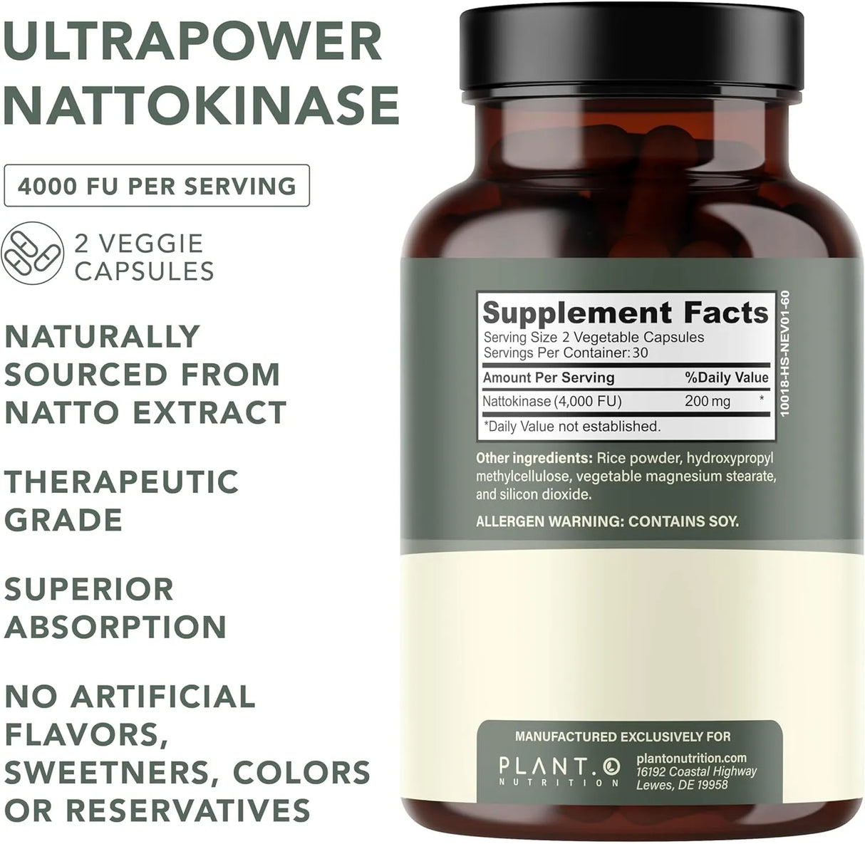 PLANT.O NUTRITION - PLANT.O NUTRITION Nattokinase 4,000 FU 60 Capsulas - The Red Vitamin MX - Suplementos Alimenticios - {{ shop.shopifyCountryName }}