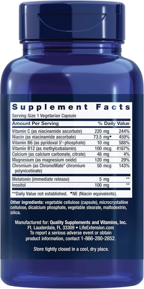 LIFE EXTENSION - Life Extension Quiet Sleep Melatonin 5Mg. 60 Capsulas - The Red Vitamin MX - Suplementos Alimenticios - {{ shop.shopifyCountryName }}