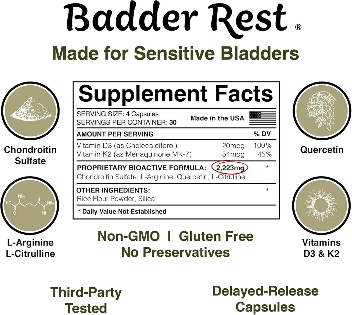 BLADDER REST - Bladder Rest Premium Bladder Formula for Bladder Health & Discomfort 120 Capsulas - The Red Vitamin MX - Suplementos Alimenticios - {{ shop.shopifyCountryName }}