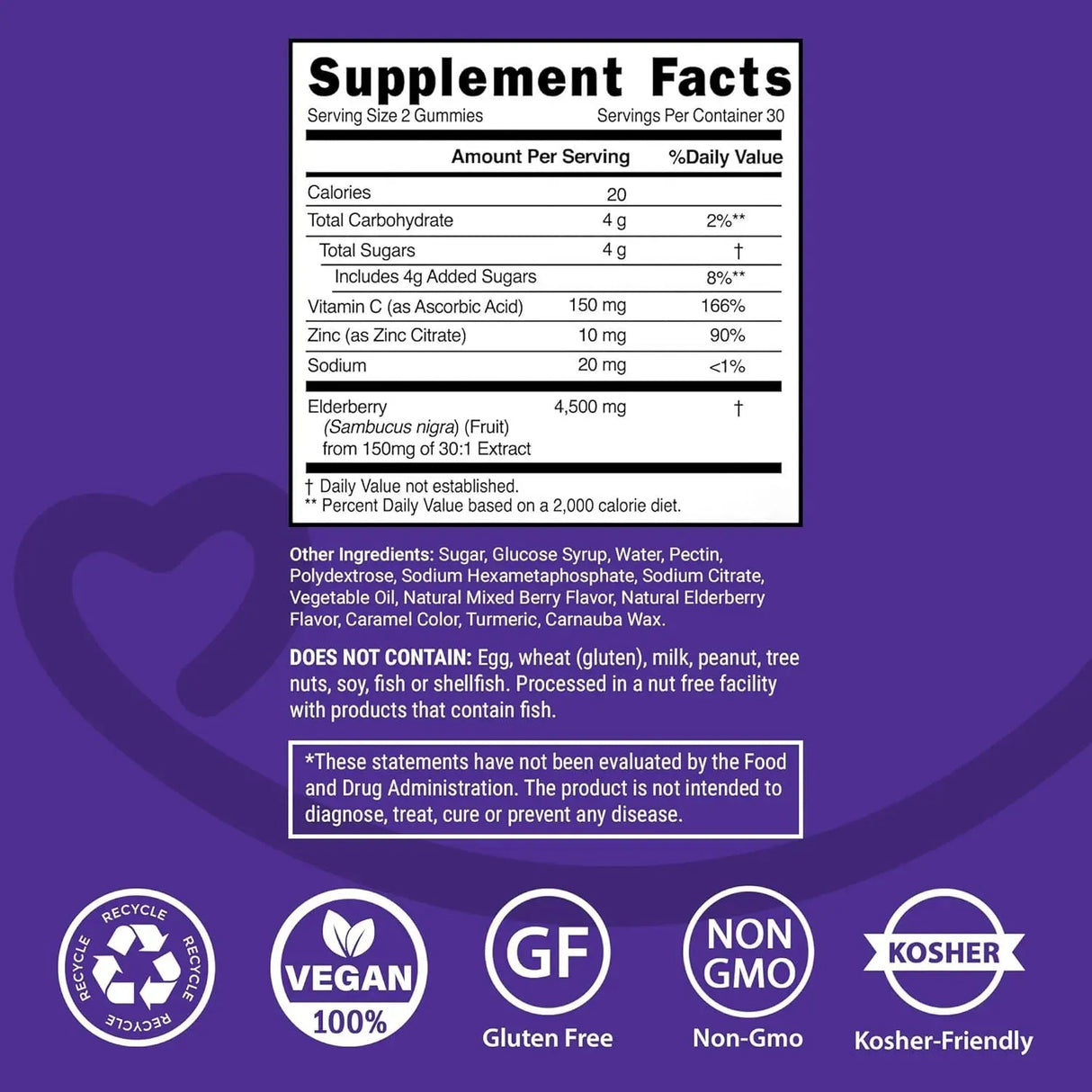 STEPH'S PANTRY - Steph's Pantry Elderberry Gummies with Vitamin C and Zinc 60 Gomitas - The Red Vitamin MX - Suplementos Alimenticios - {{ shop.shopifyCountryName }}