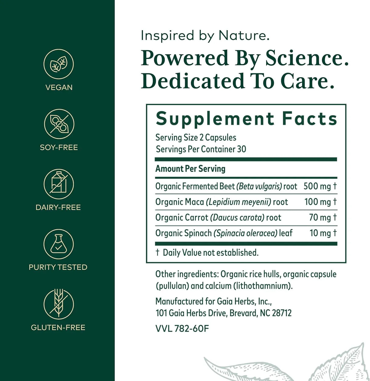 GAIA HERBS - Gaia Herbs Pro Fermented Beet and Maca 60 Capsulas - The Red Vitamin MX - Suplementos Alimenticios - {{ shop.shopifyCountryName }}