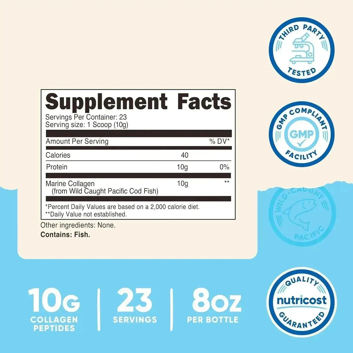 NUTRICOST - Nutricost Marine Collagen Powder Wild Caught Fish 227Gr. - The Red Vitamin MX - Suplementos Alimenticios - {{ shop.shopifyCountryName }}