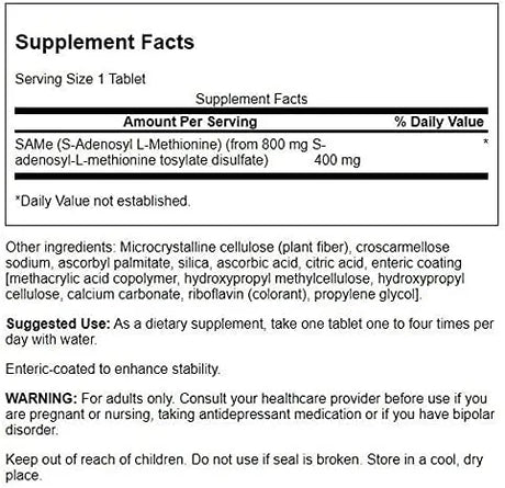 SWANSON - Swanson Ultra High-Potency Same 400Mg. 30 Tabletas - The Red Vitamin MX - Suplementos Alimenticios - {{ shop.shopifyCountryName }}