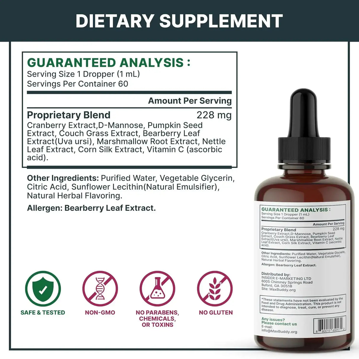 MAXBYDDY - MaxBuddy Natural UTI Treatment Support 2 Fl.Oz. - The Red Vitamin MX - Salud De Tracto Urinario Para Perros - {{ shop.shopifyCountryName }}