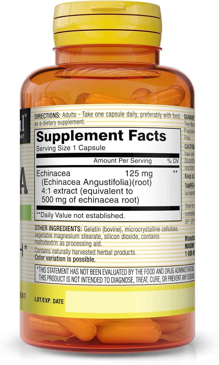 MASON NATURAL - MASON NATURAL Echinacea 60 Capsulas 3 Pack - The Red Vitamin MX - Suplementos Alimenticios - {{ shop.shopifyCountryName }}