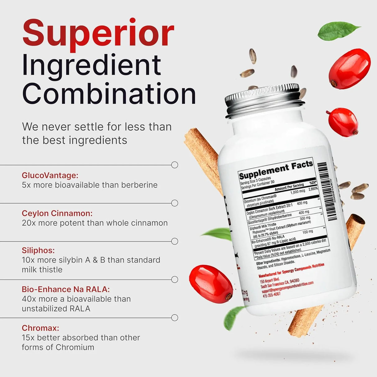 SYNERGY COMPOUNDS NUTRITION - Synergy Compounds Nutrition Advance Berberine Matrix 90 Capsulas - The Red Vitamin MX - Suplementos Alimenticios - {{ shop.shopifyCountryName }}