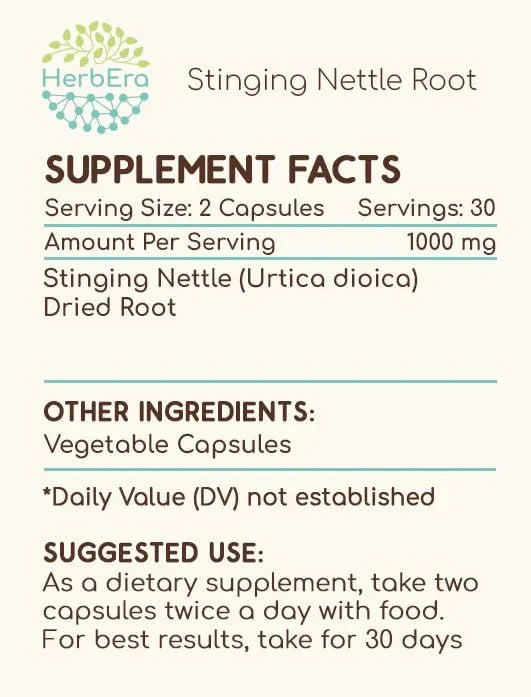 HERBERA - HerbEra Stinging Nettle Root 500Mg. 60 Capsulas - The Red Vitamin MX - Suplementos Alimenticios - {{ shop.shopifyCountryName }}