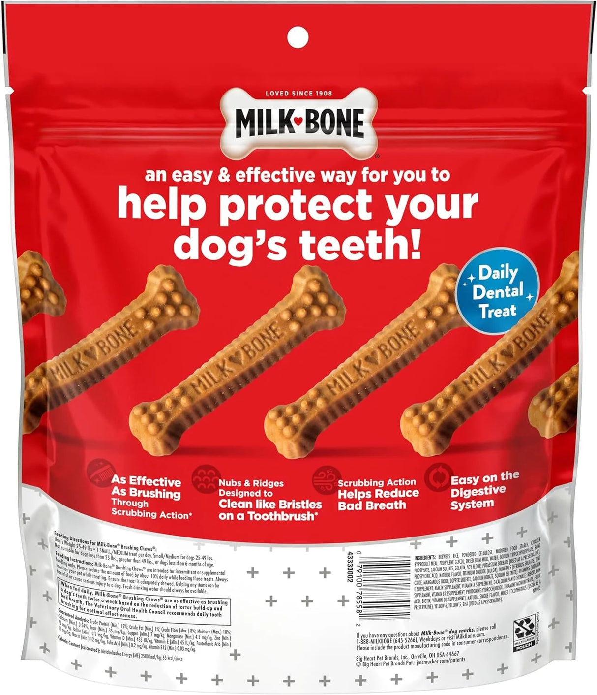 MILK BONE - Milk-Bone Original Brushing Chews Small/Medium Dogs 25 Piezas - The Red Vitamin MX - Cuidado Dental Para Perros - {{ shop.shopifyCountryName }}