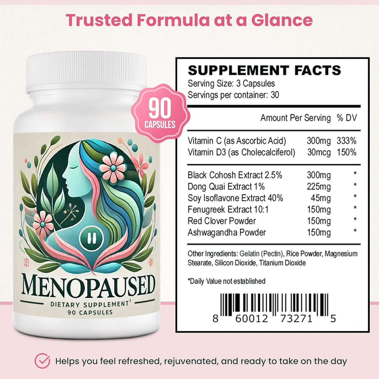 MENOPAUSED - Menopaused Complete Multi-Symptom Menopause Supplement 90 Capsulas - The Red Vitamin MX - Suplementos Alimenticios - {{ shop.shopifyCountryName }}