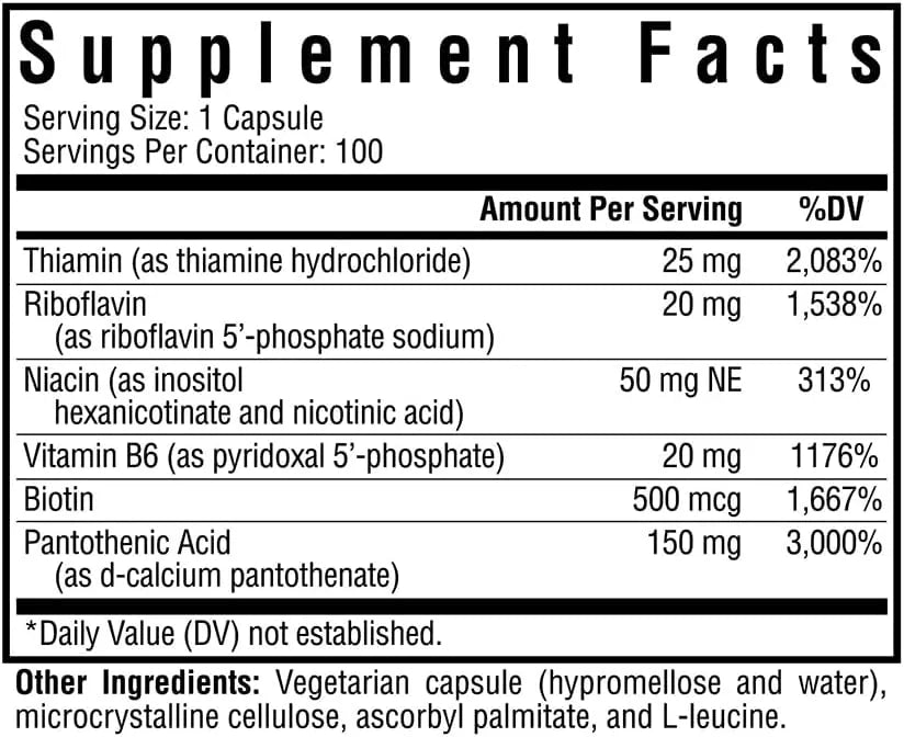 SEEKING HEALTH - Seeking Health B-Minus 100 Capsulas - The Red Vitamin MX - Suplementos Alimenticios - {{ shop.shopifyCountryName }}