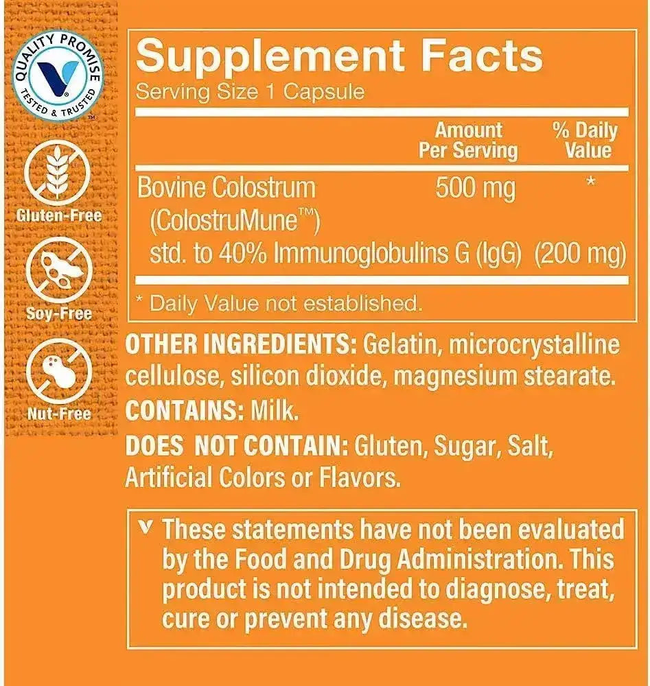 THE VITAMIN SHOPPE - The Vitamin Shoppe Colostrum 40% IGG 240 Capsulas - The Red Vitamin MX - Suplementos Alimenticios - {{ shop.shopifyCountryName }}